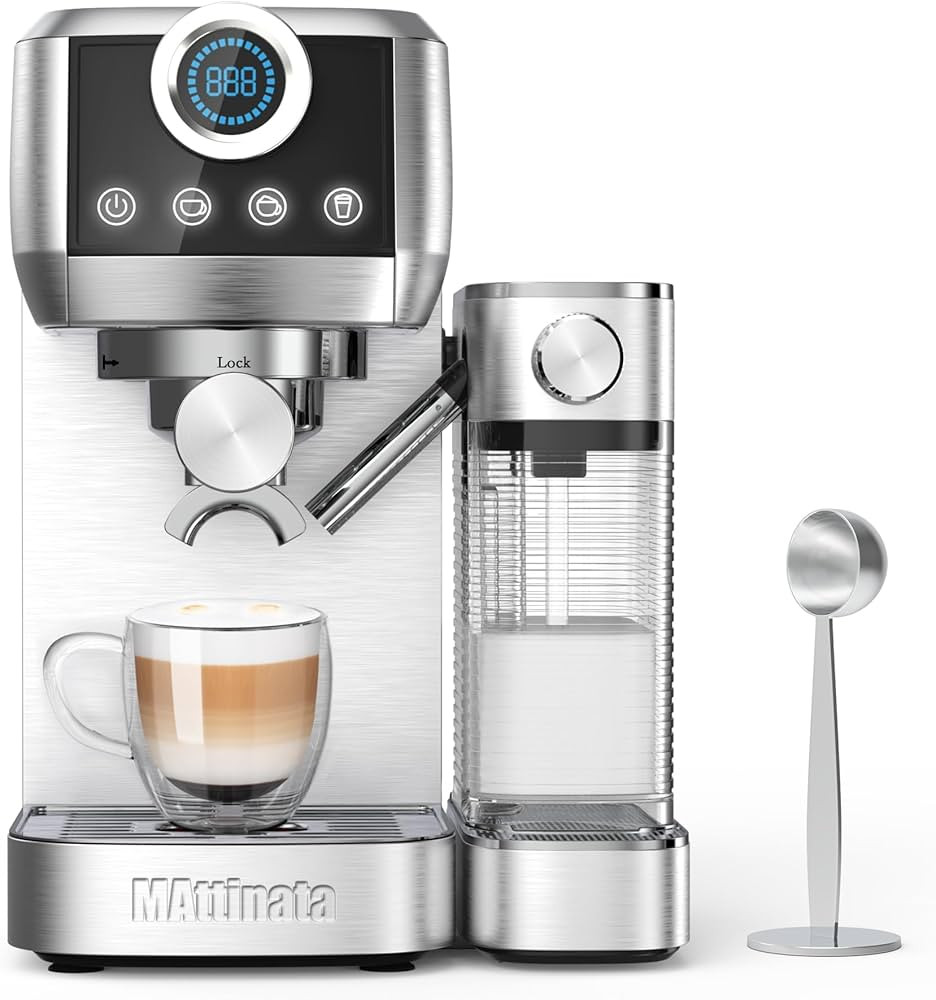 Máquina de café expreso de 20 bares, máquina de capuchino con espumador automático de leche, ... | Amazon (US)
