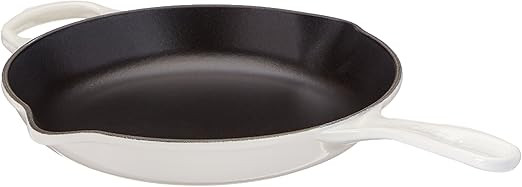 Le Creuset LS2024-2616 Signature Iron Handle Skillet, 10-1/4-Inch, White | Amazon (US)