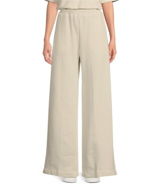 Woven Organic Cotton High Rise Wide Leg Full Length Coordinating Sweatpants | Dillard's
