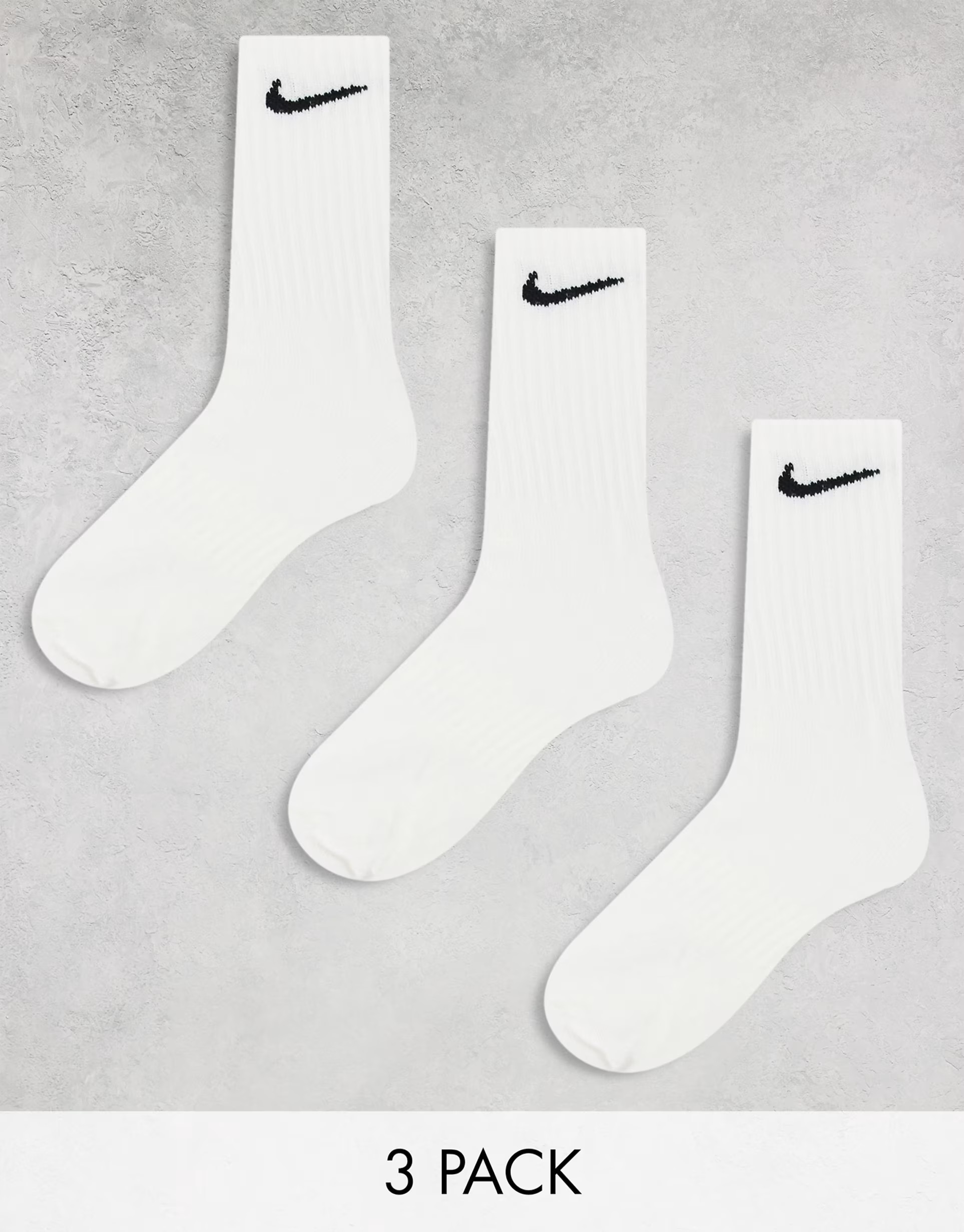 Nike Training Everyday Lightweight 3 pack crew socks in white | ASOS | ASOS (Global)