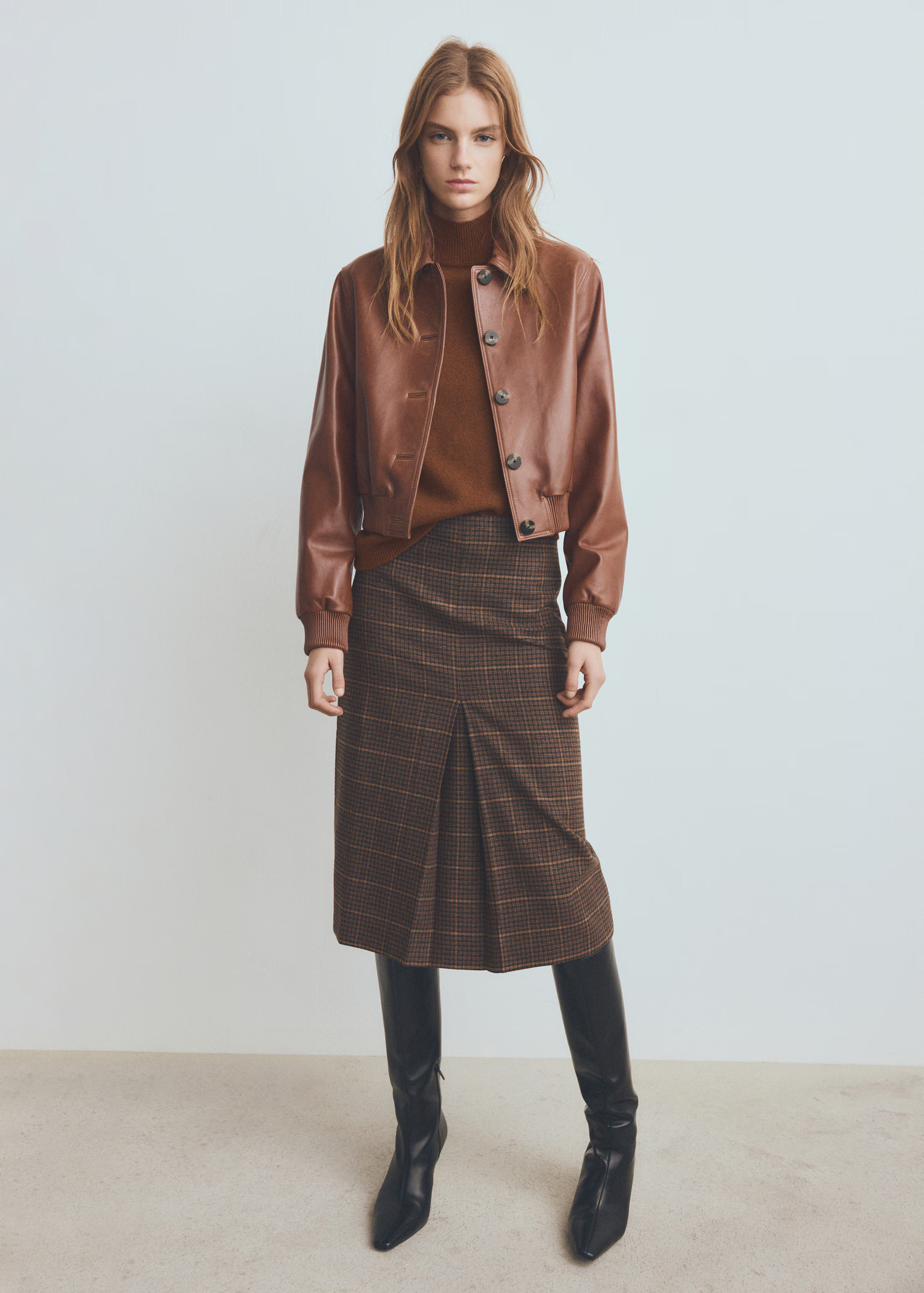 Sweater with buttoned cuffs and perkins collar | Mango (US/MX/AU)