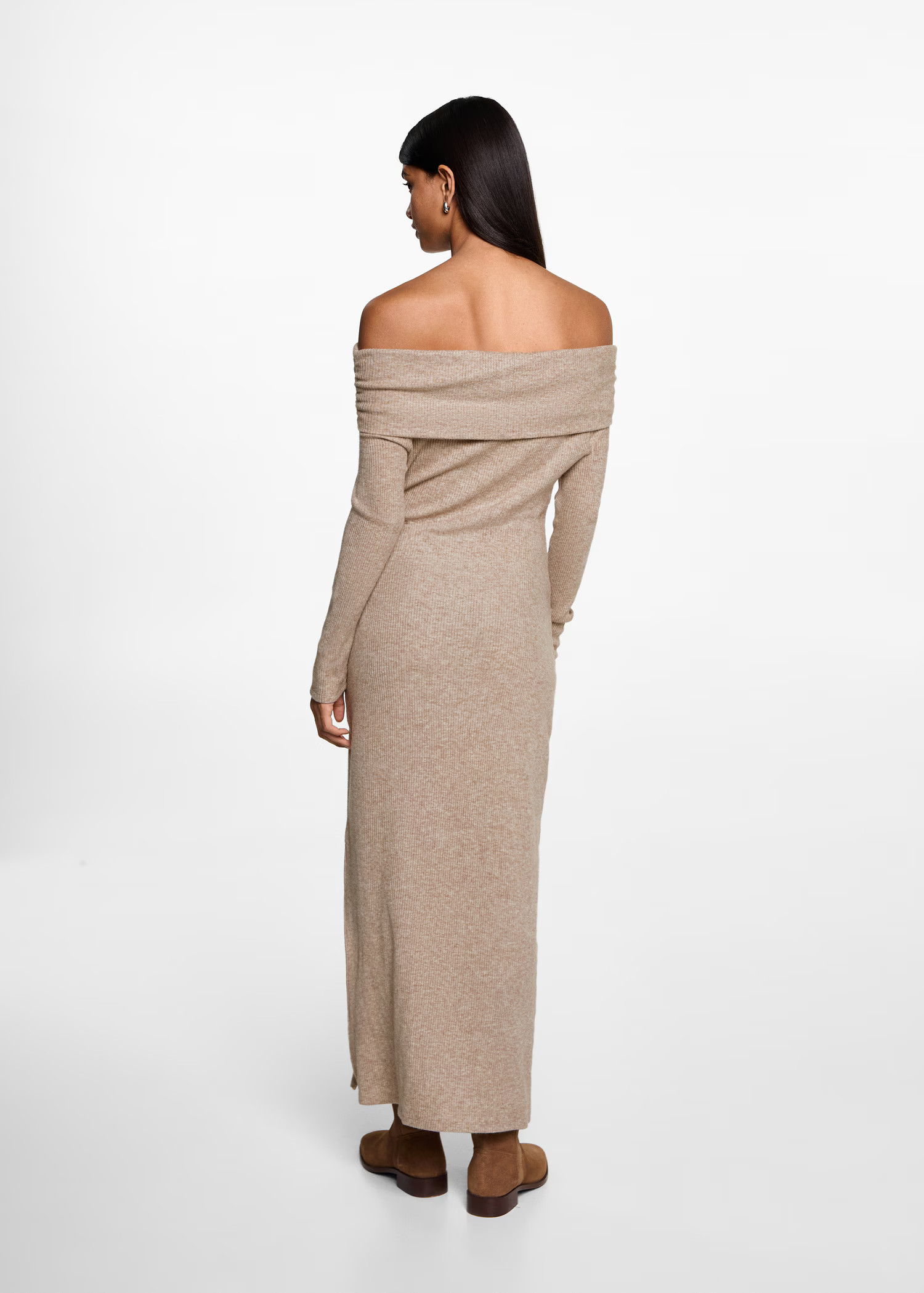 Off-the-shoulder midi-dress - Teen | MANGO USA | Mango (US/MX/AU)