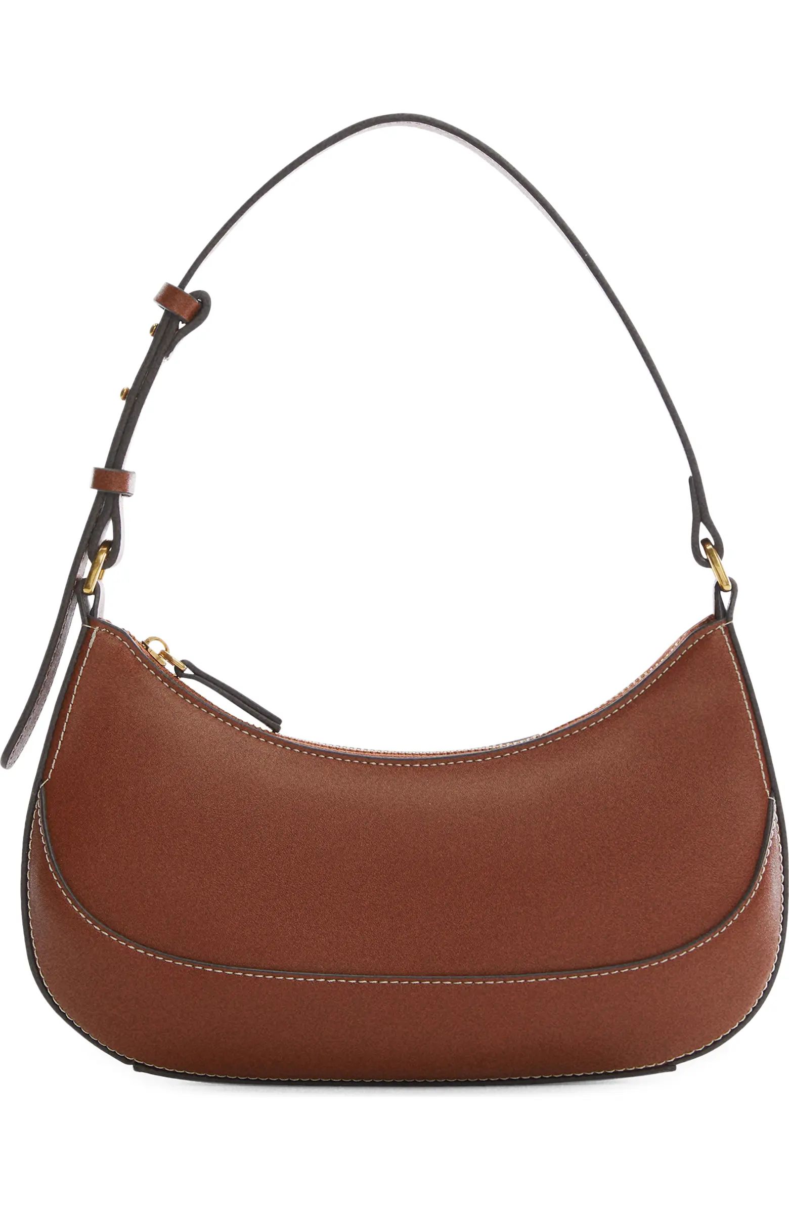 MANGO Oval Faux Leather Shoulder Bag | Nordstrom | Nordstrom