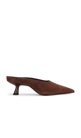 Gala Suede Pointed Mule in Chocolate | Revolve Clothing (Global)