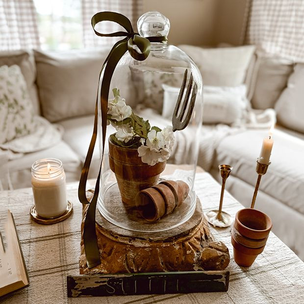 Found Carved Wood Pillar Base | Antique Farm House
