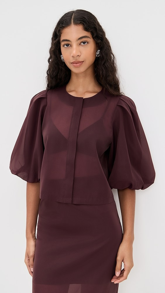 Liza Puff Sleeve in Organza | Shopbop
