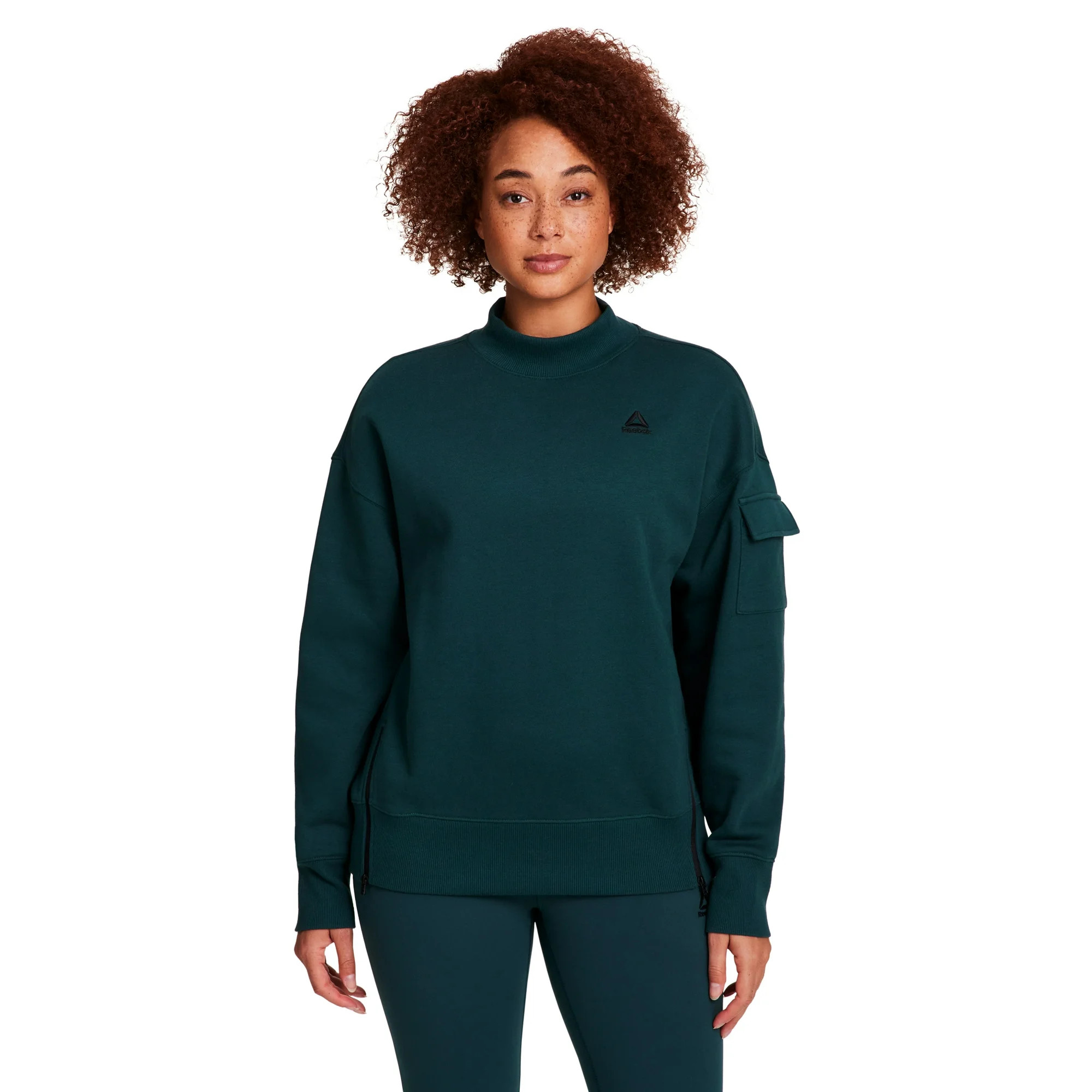 Reebok Women's & Women's Plus Transition Mock Neck Sweatshirt, Sizes XS-4X | Walmart (US)