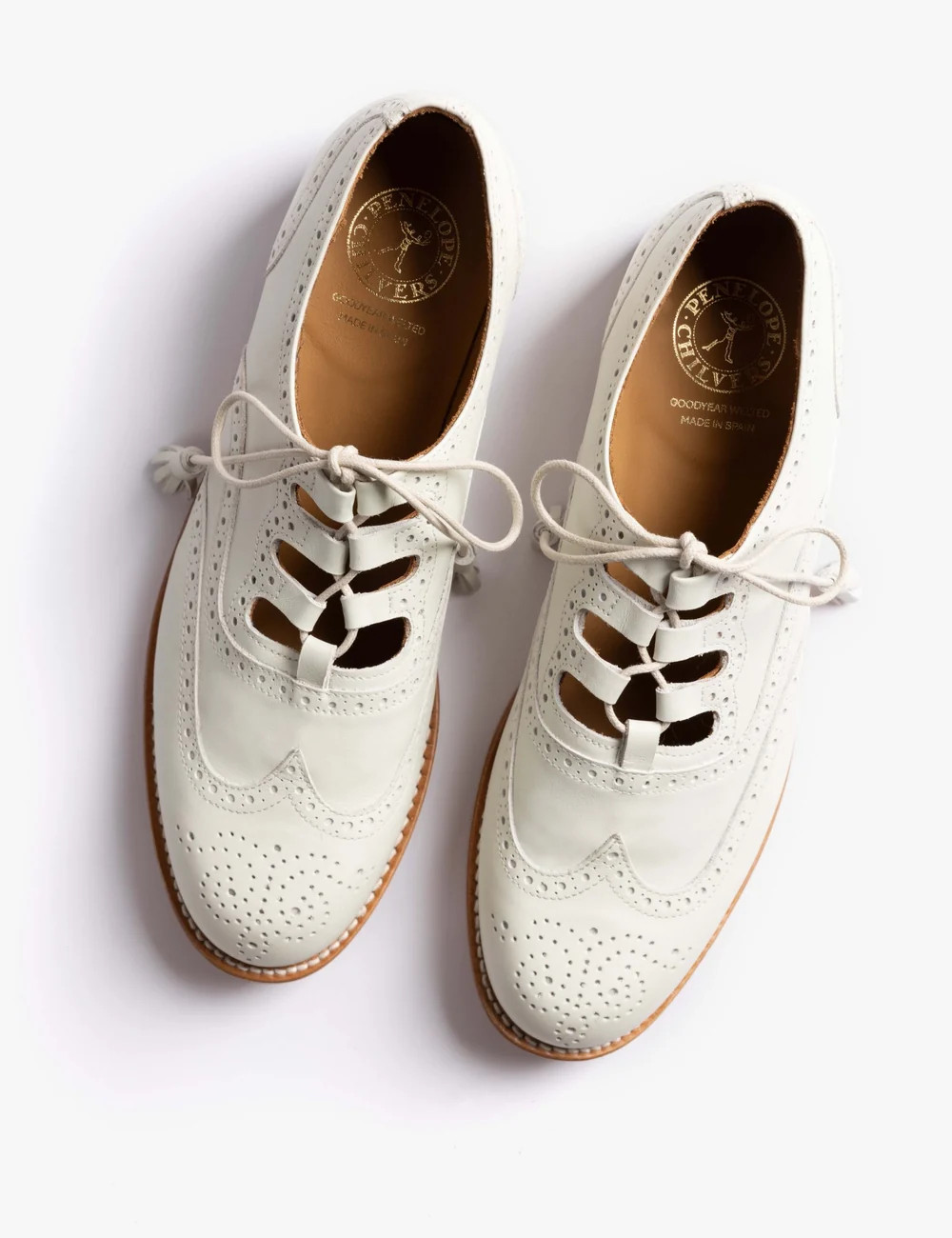 Charleston Leather Shoe in White | Women's Shoes | Penelope Chilvers | Penelope Chilvers