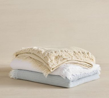 Orinda Cotton Gauze Muslin Throw | Pottery Barn (US)