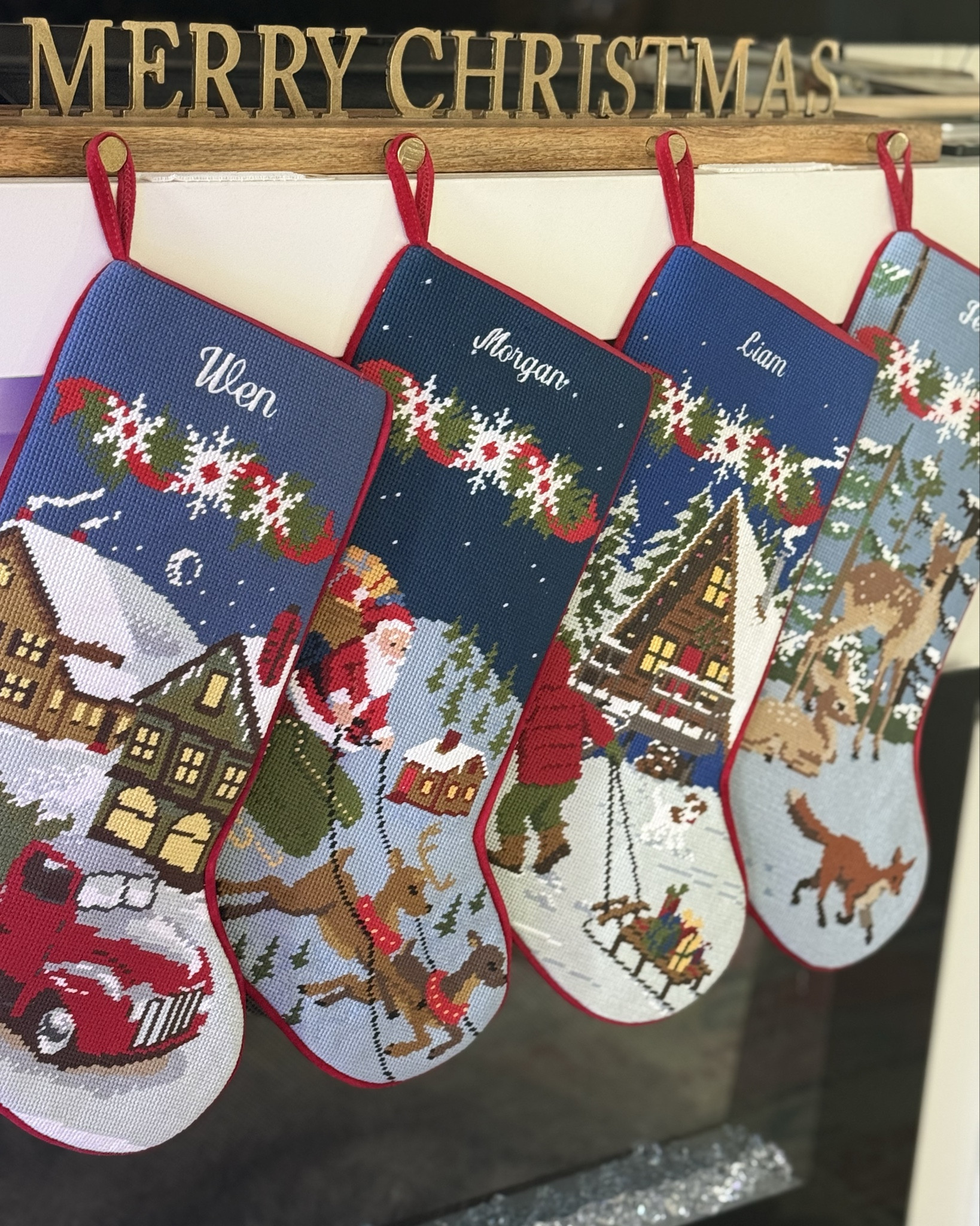 This will be our 4th Christmas in our house and we are slowly starting to have traditions we have started here and kept going 💙 from our personalized stockings in front of our (electric) fireplace, to cozy blankets on the couch, big red bows on our kitchen cabinets, and improvising where we lack decor with beautiful Christmas books, I feel like we’re starting to get this down! 

#LTKSeasonal #LTKHome #LTKHoliday