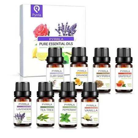 Pyrrla Natural Aromatherapy Grade Relaxation Essential Oils 8Pcs Collection Kit | Walmart (US)