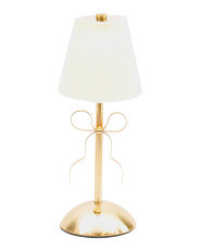 12in Metal Bow Rechargeable Touch Lamp | Lighting | Marshalls | Marshalls