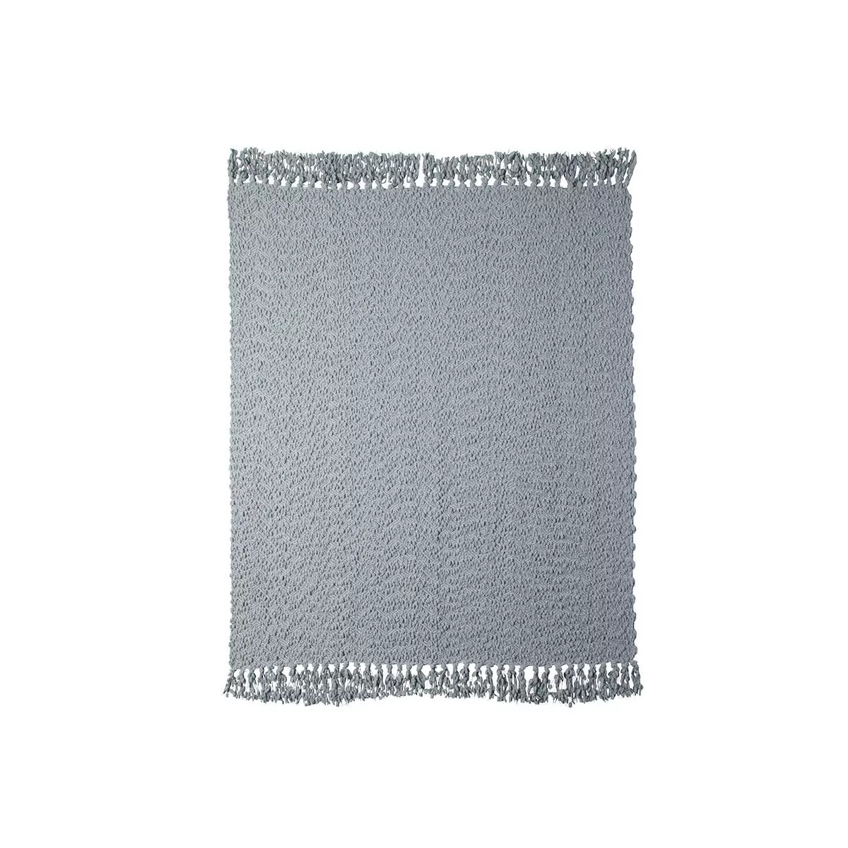 The Lakeside Collection Snow Flocked Chenille Throw or Accent Pillow Light Gray - Throw | Target