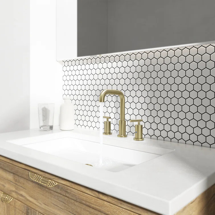 1434108 Widespread 2 Handles Bathroom Faucet with Water Supply Lines & Pop-up Drain | Wayfair Professional