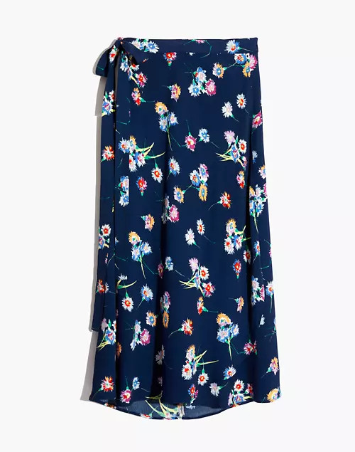 Wrap Midi Skirt in Flutter-By Floral | Madewell