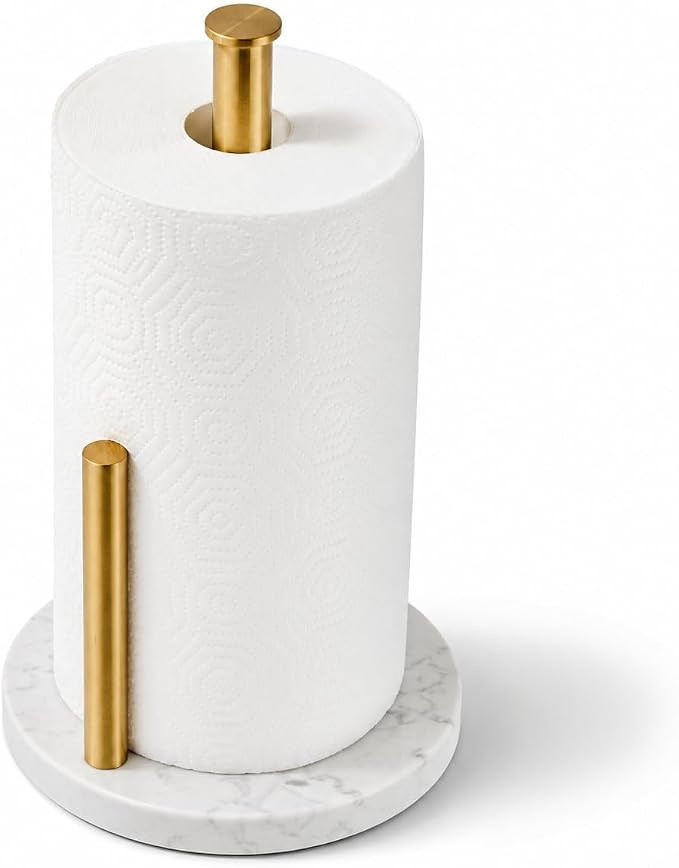 Brushed Gold Paper Towel Holder,Stainless Steel Paper Towel Holder for Kitchen Roll Organize, Sta... | Amazon (US)