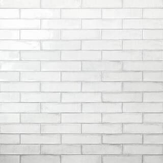 Ivy Hill Tile Moze White 3 in. x 12 in. 9 mm Ceramic Wall Tile (22-Piece) (5.38 sq. ft./ Box)-EXT... | The Home Depot