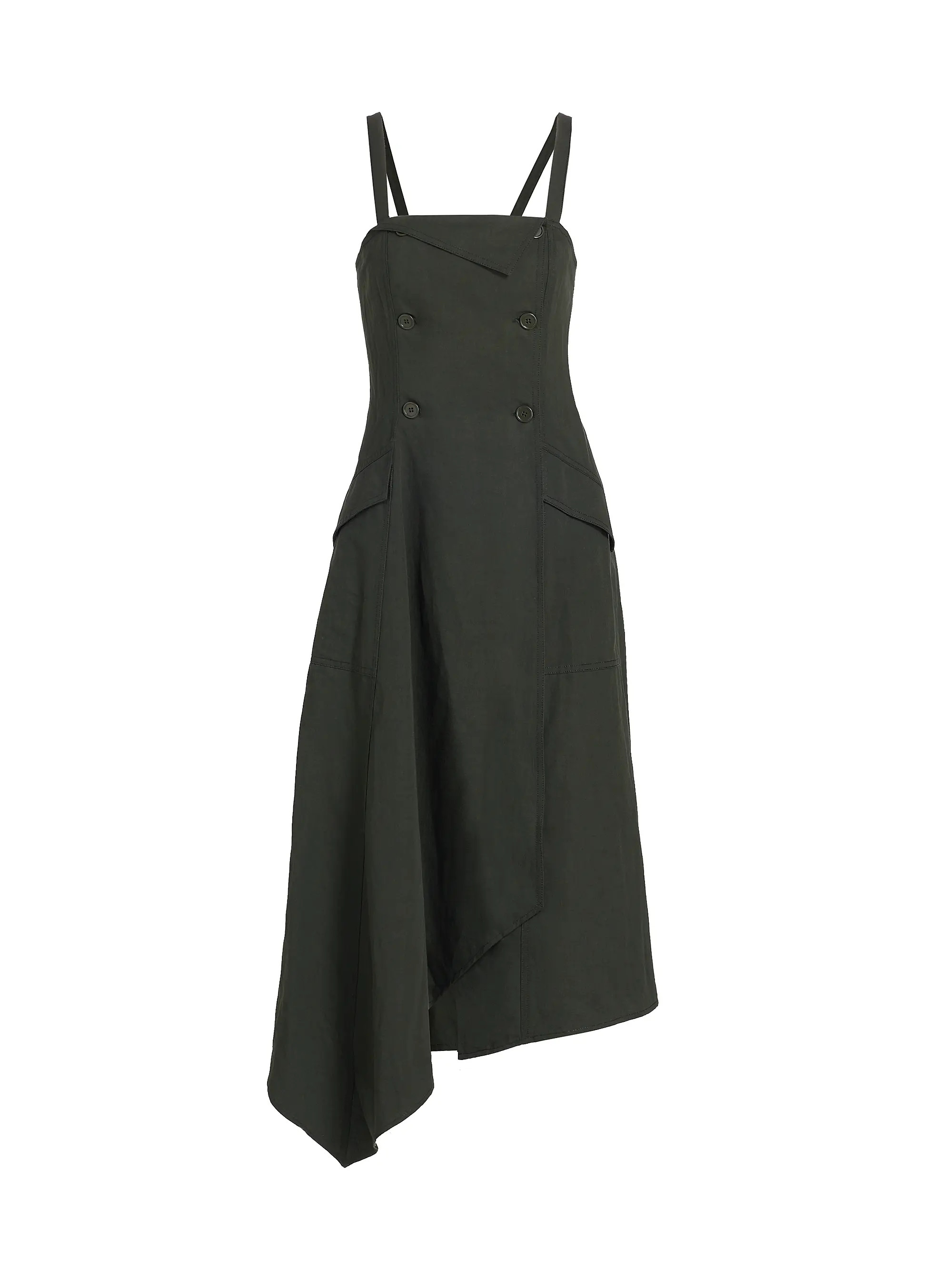 Scarlett Asymmetric Cotton-Blend Midi-Dress | Saks Fifth Avenue