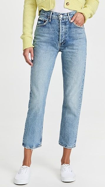 Riley: High Rise Straight Crop Jeans | Shopbop