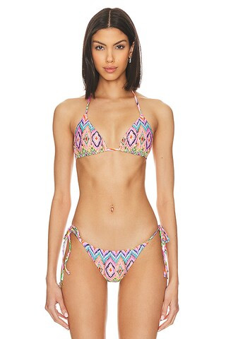 Luli Fama Miami Sorbet Triangle Bikini Top in Multicolor from Revolve.com | Revolve Clothing (Global)