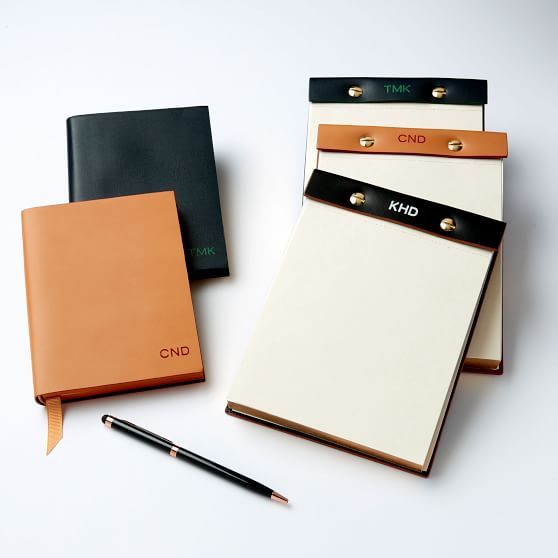 Italian Leather Desk Notepad | Mark and Graham