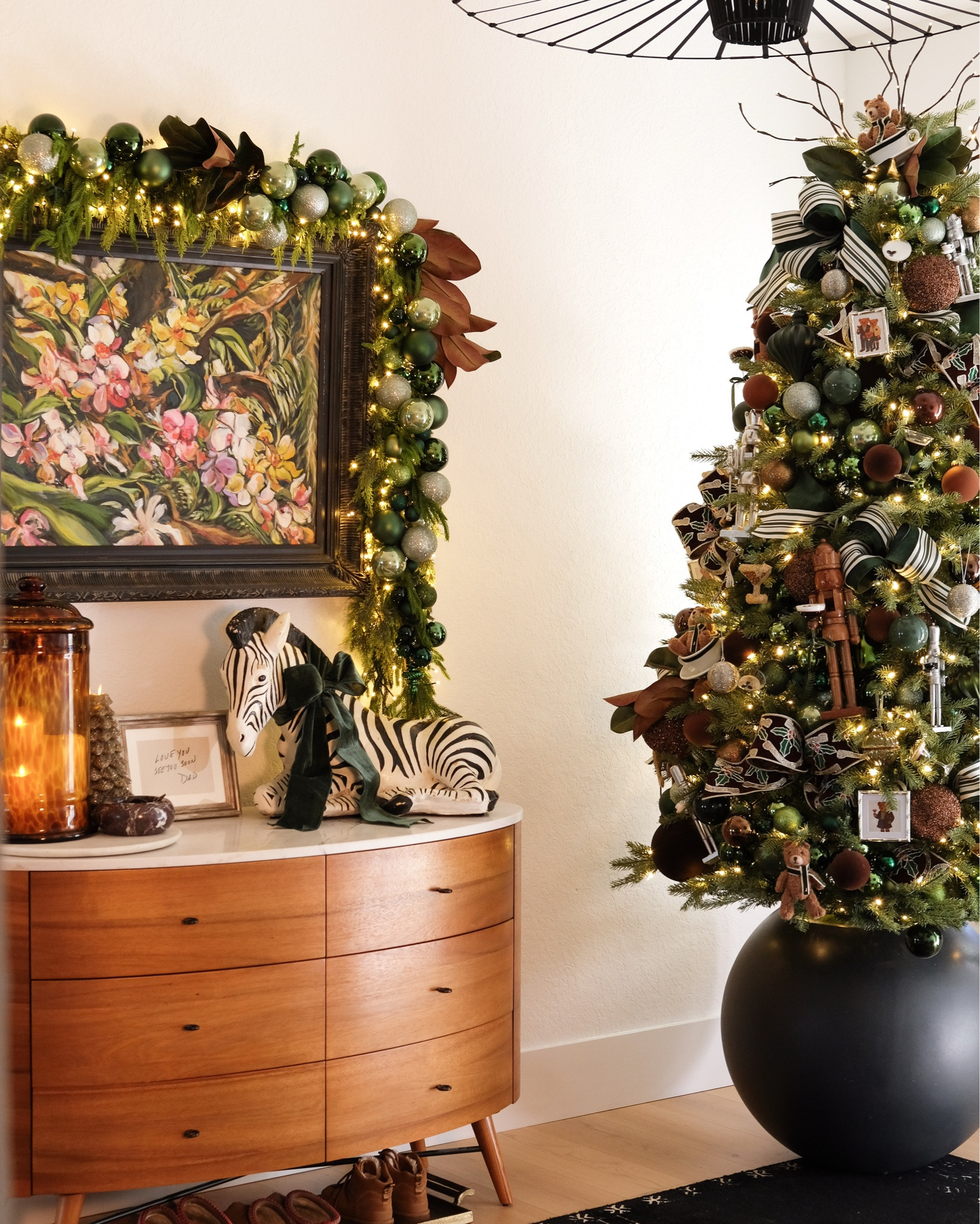 Christmas in our entryway! Ralph Lauren Ralph’s coffee inspired Christmas tree. #meandmrjones 

#LTKHoliday #LTKGiftGuide #LTKdayinmylife