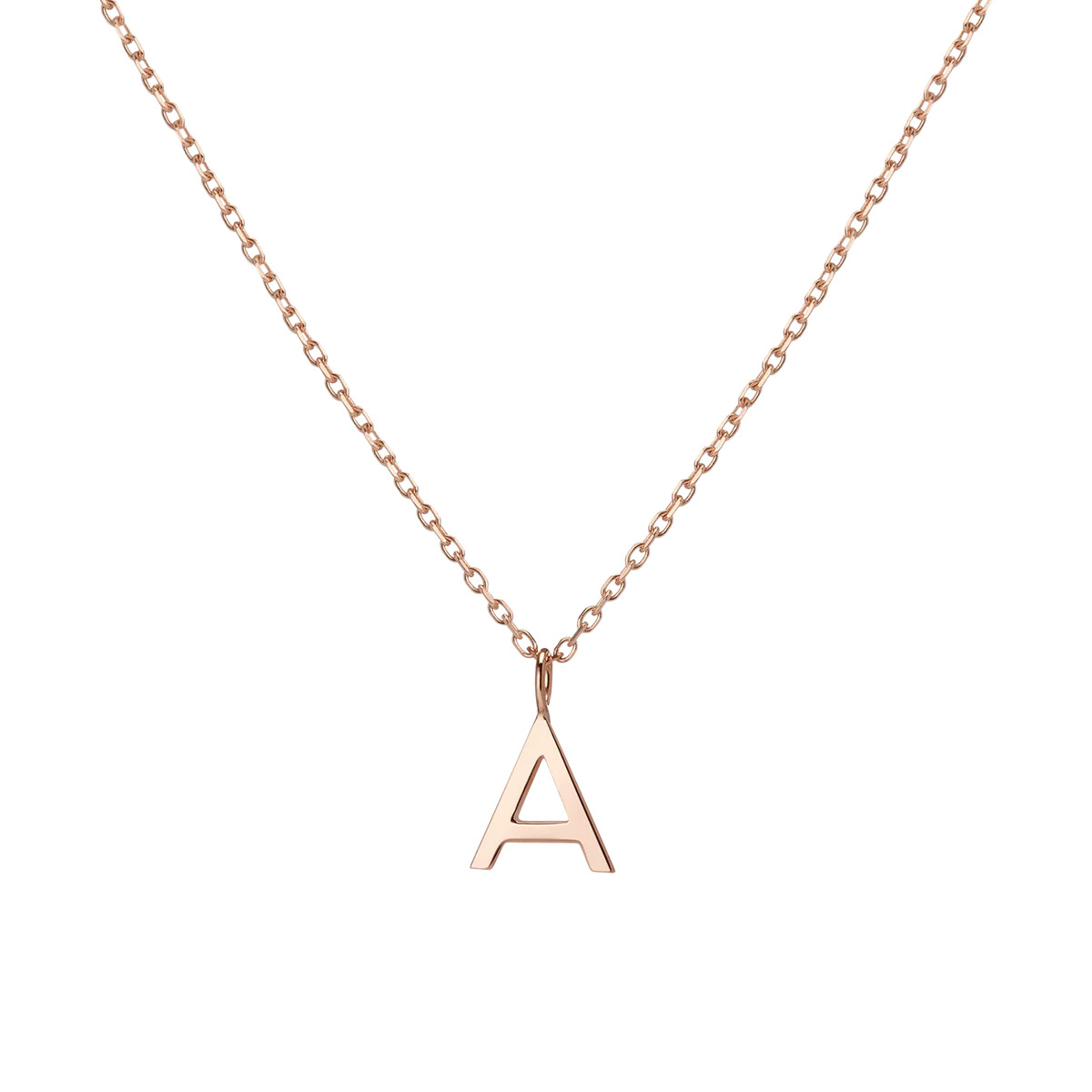 Mini Gold Letter Charm Pendant 14k | AUrate New York