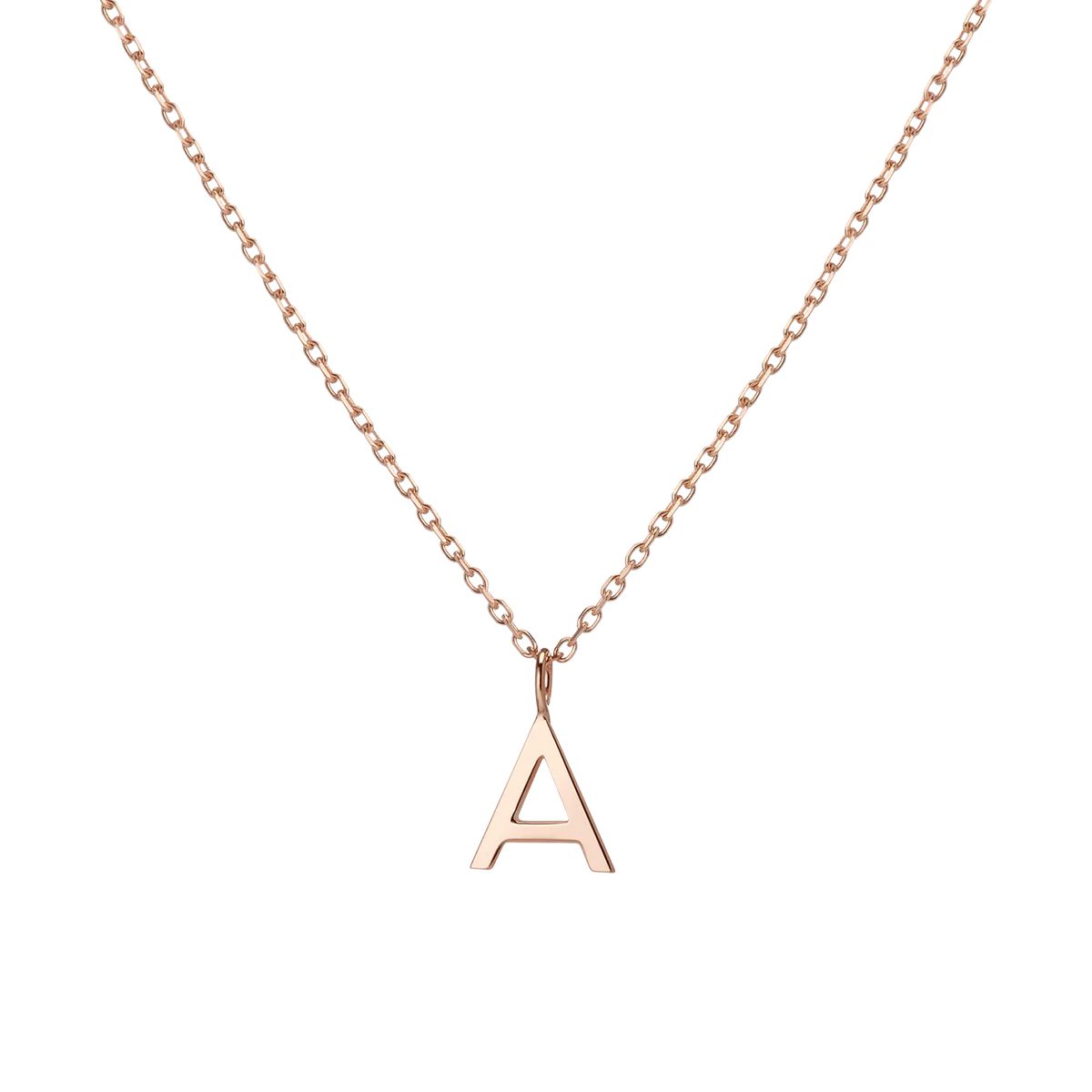 Mini Gold Letter Charm Pendant 14k | AUrate New York