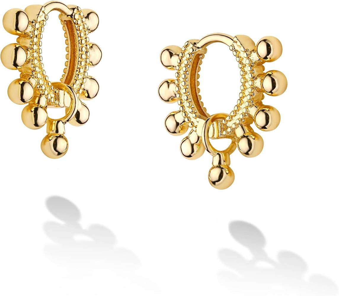 LOYATA Gold Huggie Hoop Earrings 14K Gold Filled Dainty Small Simple Hypoallergenic Jewelry Gift for | Amazon (US)