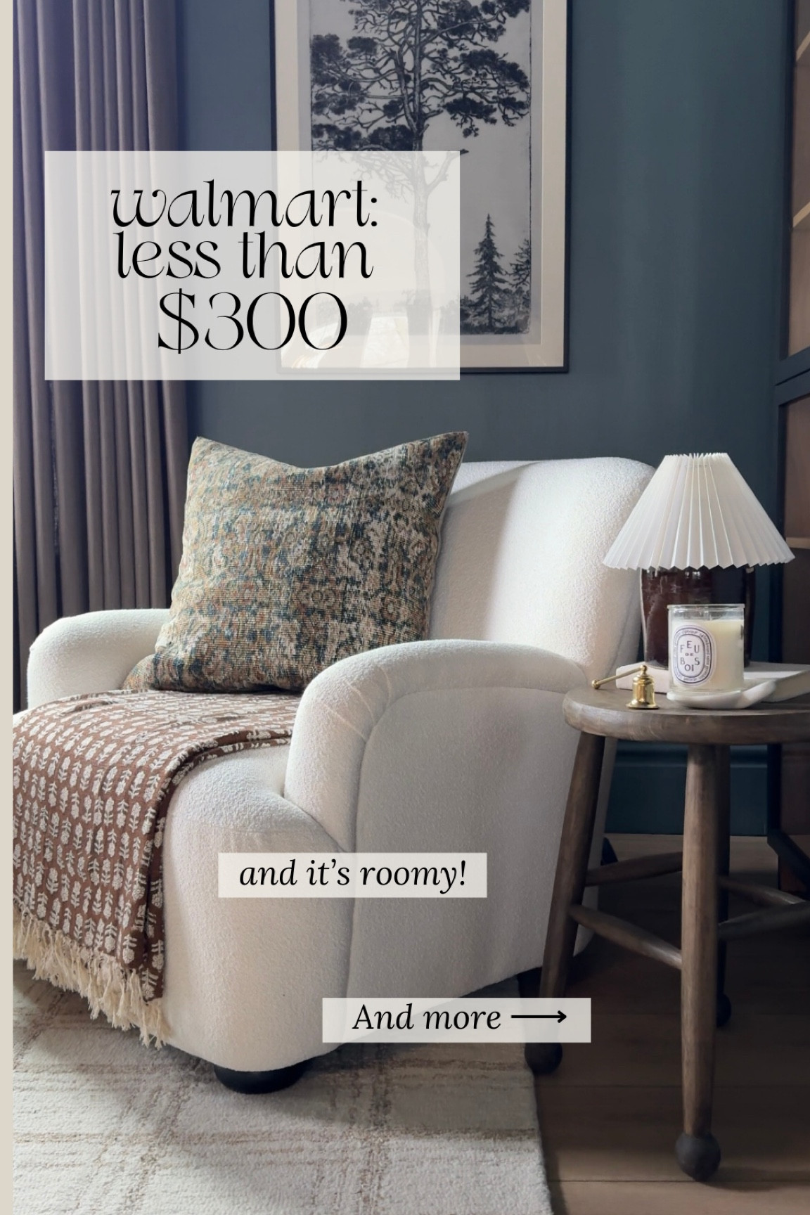 Can’t say enough about this roomy accent chair from Walmart. It’s a designer look for less. Fabric is similar to a boucle, love the bun feet and it surprisingly roomy. It got both my boys. What’s crazy is it’s under $300! 

#LTKHome #LTKSaleAlert #LTKStyleTip