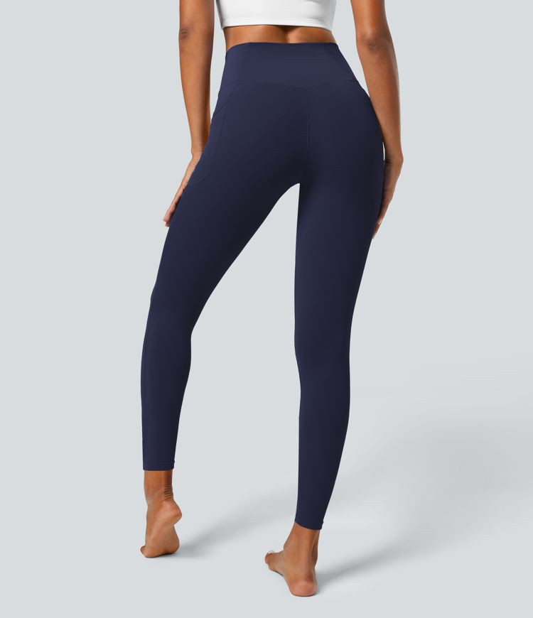 Women’s Softlyzero™ Crossover Pocket Plain Leggings-UPF50+ - Halara | HALARA