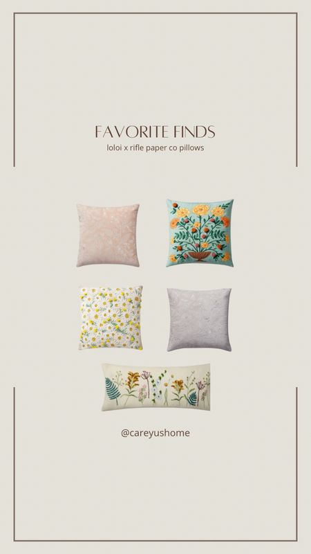 Stunning and whimsical accent pillows from Loloi x Rifle Paper Co.  

#LTKSpringSale #LTKSeasonal #LTKhome