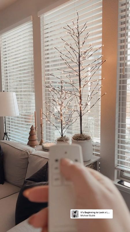 I love these beautiful lit trees! And they work for thanksgiving too since they’re brown without greenery!! Gives that twinkle without screaming Christmas 

#LTKhome #LTKsalealert #LTKSeasonal