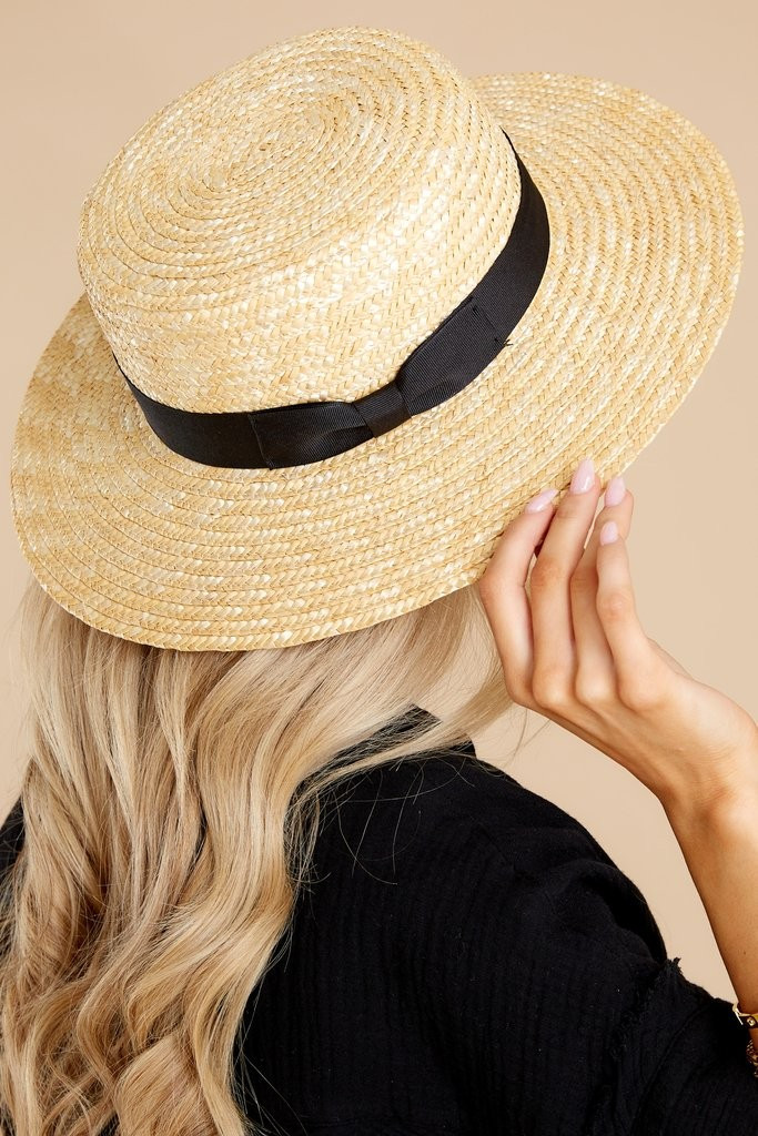 Spencer Natural Boater Hat | Red Dress 