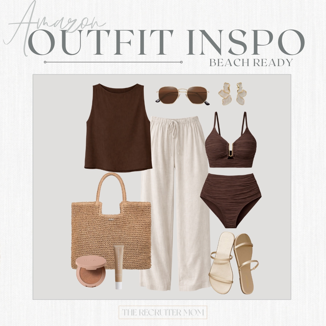 Neutral Resort Linen Pants and Top with Modest Two Piece Full Coverage Bikini in Brown #resortlook #poolsideoutfit 

 

#LTKSeasonal #LTKMidsize #LTKTravel
