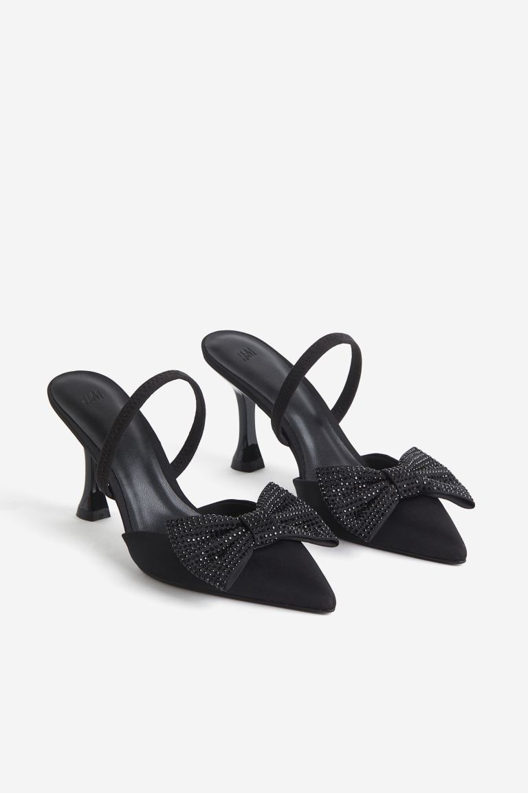 Bow-detail Slingbacks - Black - Ladies | H&M US | H&M (US + CA)