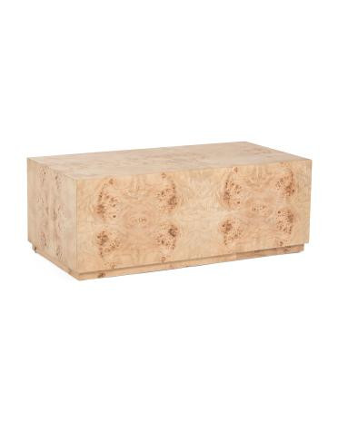 47x19x24 rectangular burl wood coffee table | TJ Maxx