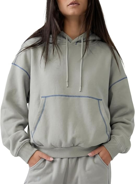SeeLuNa Women Oversized Hoodies Long Sleeve Fleece Sweatshirt Fall Pullover | Amazon (US)