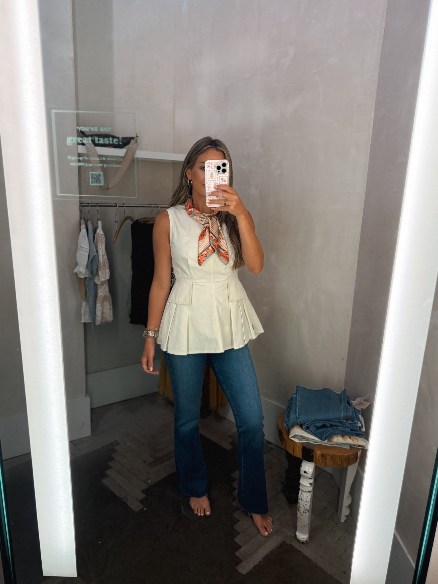 The fit of this Anthropology top is just perfect and the scarf adds the perfect pop of color!

#LTKWorkwear #LTKStyleTip #LTKParties