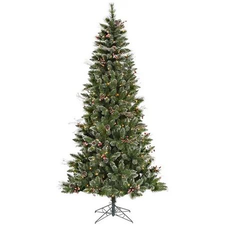 Vickerman 6' Snow Tipped Pine and Berry Artificial Christmas Tree with 250 Clear Lights | Walmart (US)