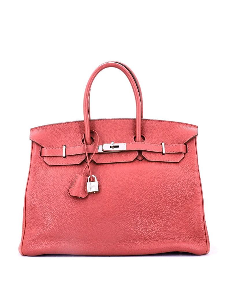 Pre-Owned Hermes Birkin 35 Handbag Pink Togo with Palladium Hardware | Bloomingdale's (US)
