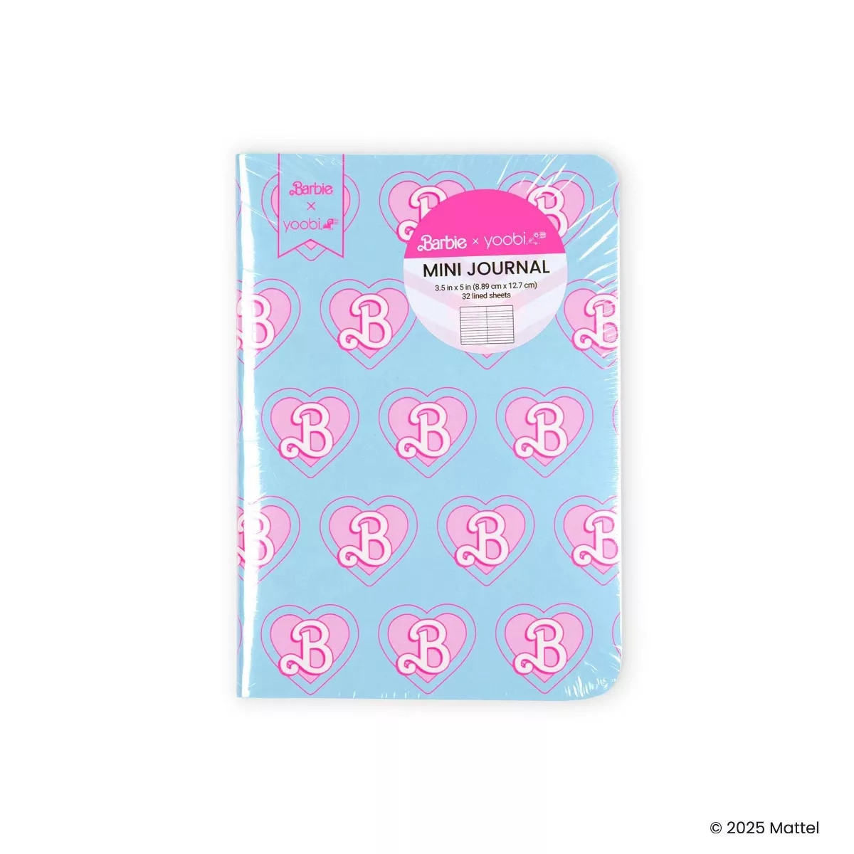 Yoobi Barbie Journal 3.5"x5" Mini Blue Barbie B Logo | Target