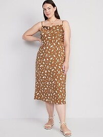 Cowl-Neck Printed Satin Midi Slip Dress for Women | Old Navy (US)