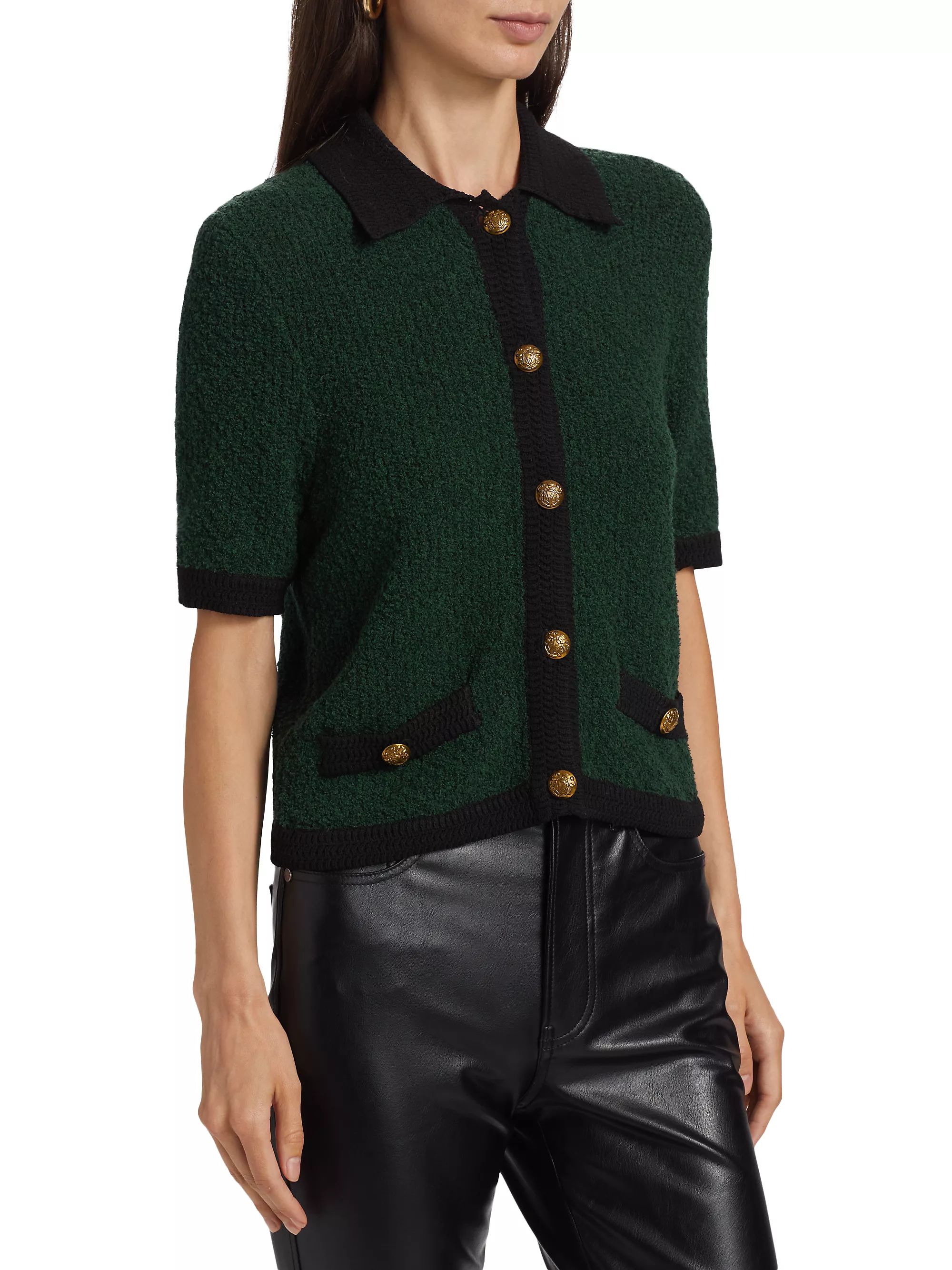 Marie Short-Sleeve Cardigan | Saks Fifth Avenue