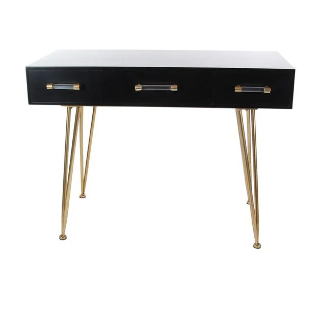 Black Modern Wood Console Table | Riverbend Home