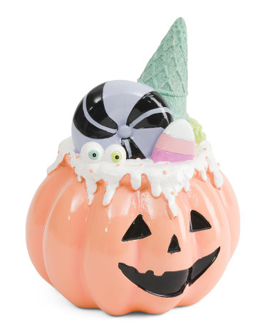 8.75in Jack O Lantern With Candy | TJ Maxx