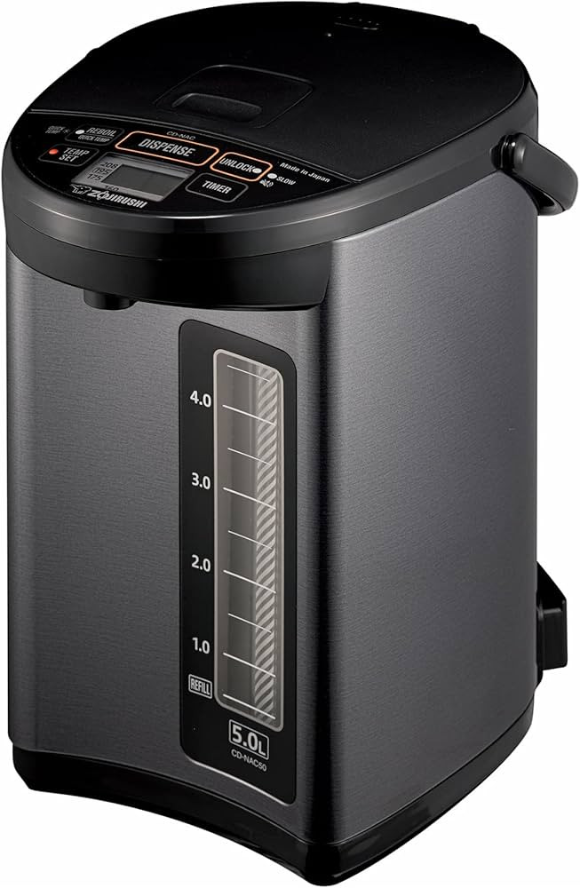 Zojirushi CD-NAC50BM Micom Water Boiler and Warmer (5-Liter, Metallic Black) | Amazon (US)