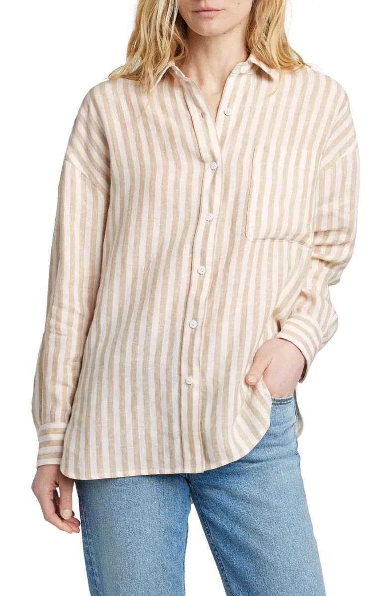 Faherty Laguna Relaxed Fit Linen Button-Up Shirt | Nordstromrack | Nordstrom Rack