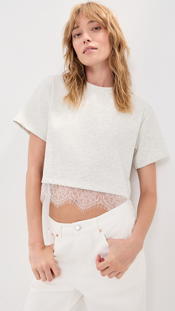 LE BOP Lace Hazel Cropped Tee | Shopbop | Shopbop