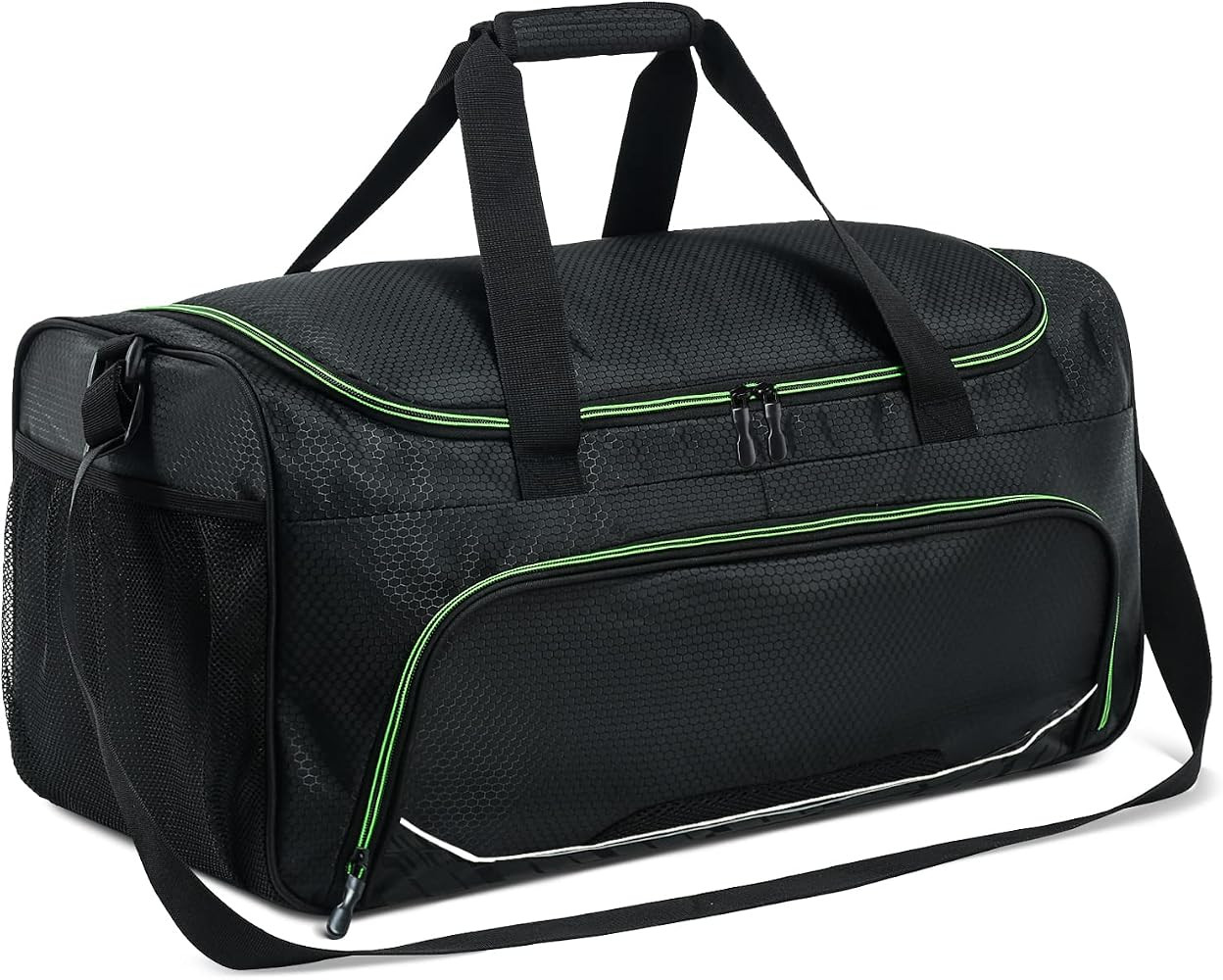 Mens Gym Bag 21 inch Large Overnight Weekender Duffle Bag for Travel Sport-Green/Black | Amazon (US)